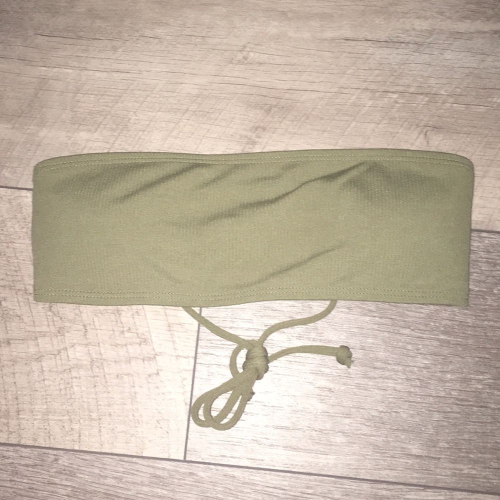 Army Green Tube Top Bikini